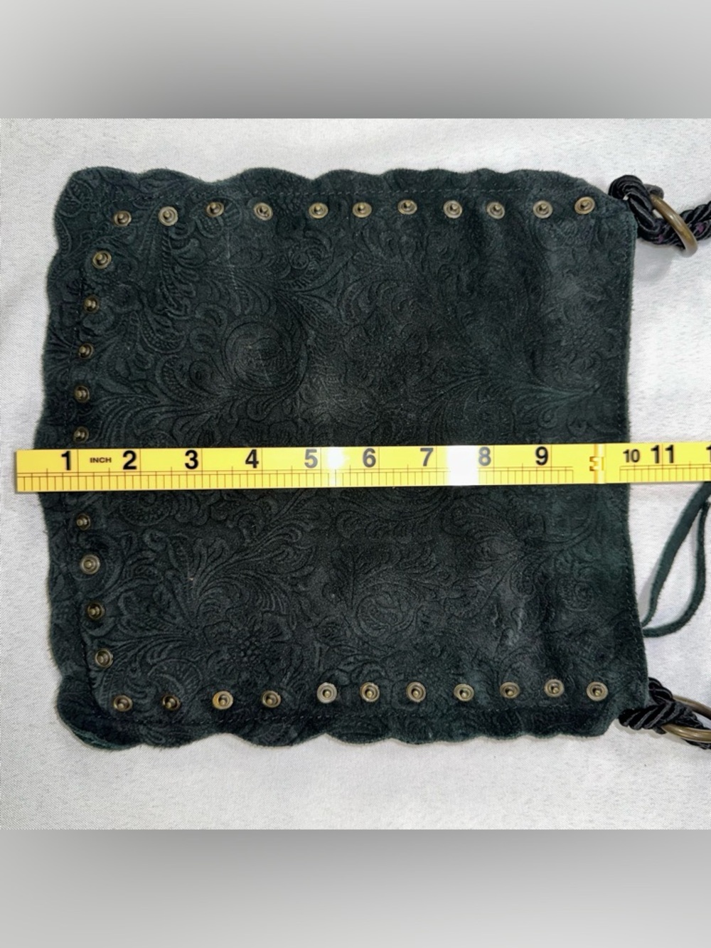 Olsen Europe Leather Tooled Crossbody Purse Festival Western Country Sturdy - Picture 10 of 11